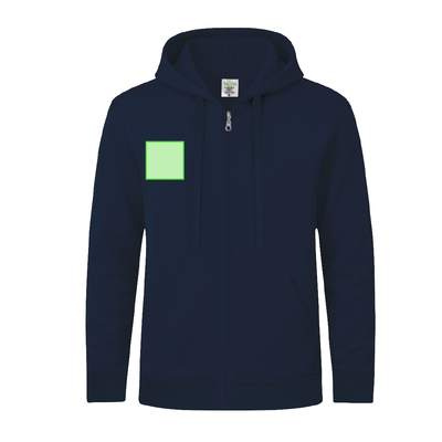Kapuzenpullover für Erwachsene mit Reißverschluss „keya“ SWZ280, Grau: Bereich 2