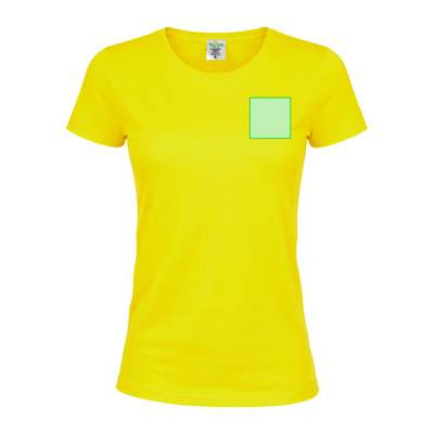 Damen-Farb-T-Shirt "keya" WCS150, Marineblau: Bereich 1