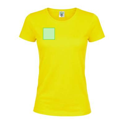 Damen-Farb-T-Shirt "keya" WCS150, Marineblau: Bereich 2
