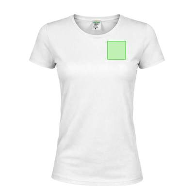Weißes Damen-T-Shirt „keya“ WCS180, Weiss: Bereich 1