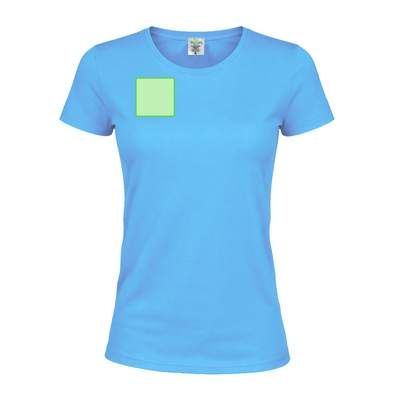 Damen-Farb-T-Shirt "keya" WCS180, Orange: Bereich 2