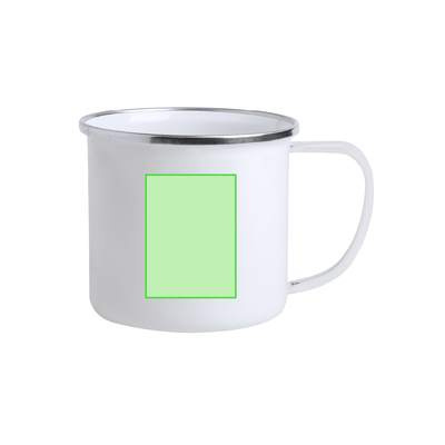 Sublimationsbecher Neyms, Weiss: Linke Seite