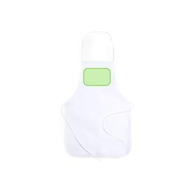 Sublimationsschürze Salmux, Weiss: Tasche zentriert
