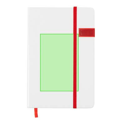USB-Notizblock Boltuk, Rot: Auf der Titelseite