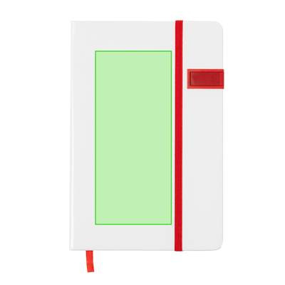 USB-Notizblock Boltuk, Blau: Fokussiert auf die Hauptseite
