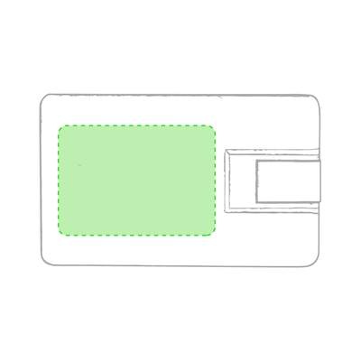 USB-Speicher Milen 16GB, Weiss: Zentrierte Seite A