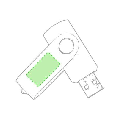 USB atmintinė Survet 16GB, Žalia: Besisukančioje korpuso pusėje A