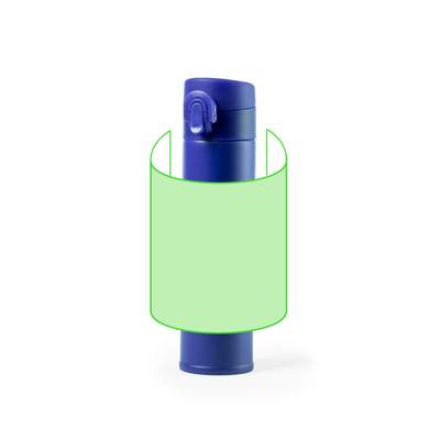 Thermosflasche Poltax, Grau: Rund um den Körper