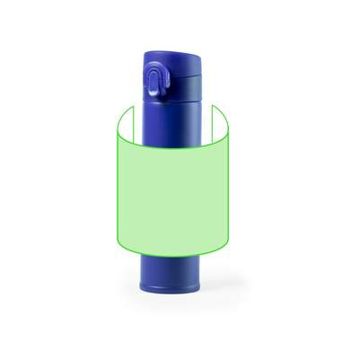 Thermosflasche Poltax, Grau: Rund um die Trommel