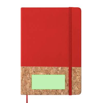 Notepad Bluster, RED: Centered at the bottom