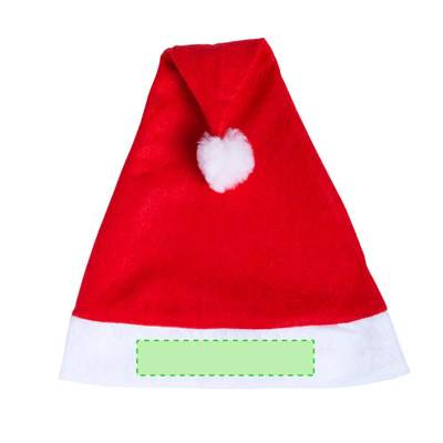Jouluhattu Papa Noel, Musta: Valkoisella osalla