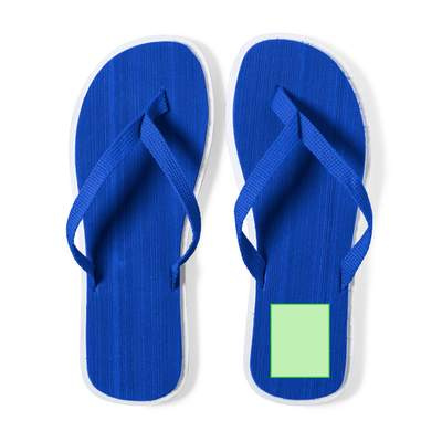 Flip Flops Caimán, WHITE: Heel de la flip-flop derecha