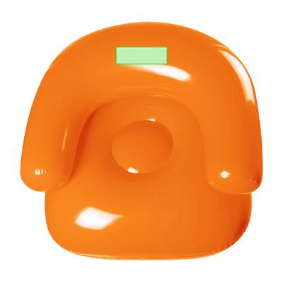 Fotelis Reset, Oranžinė: Ant resplado viršaus