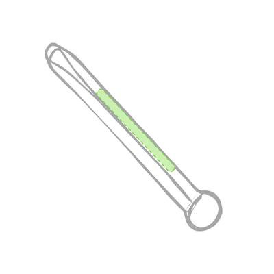 Lanyard-Becherhalter Frinly, Orange: Im Innenstreifen