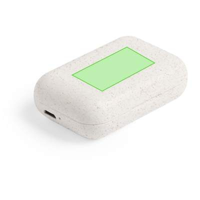 Earphones Vounel, NATURAL: Centered at the top