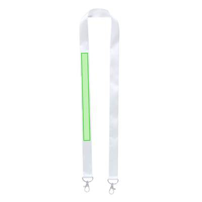 Sublimations-Lanyard Lerop, Weiss: Im Innenstreifen