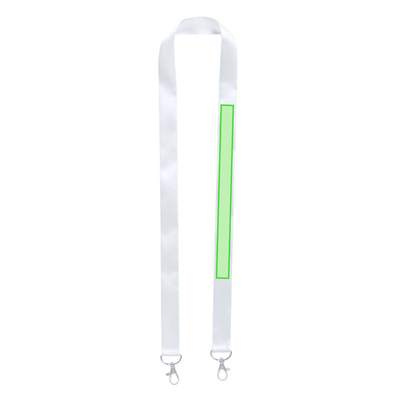 Sublimations-Lanyard Lerop, Weiss: Im äußeren Streifen