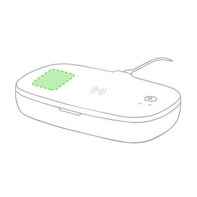 Ladegerät UV-Sterilisatorbox Halby, Weiss: In der Ecke des Umschlags