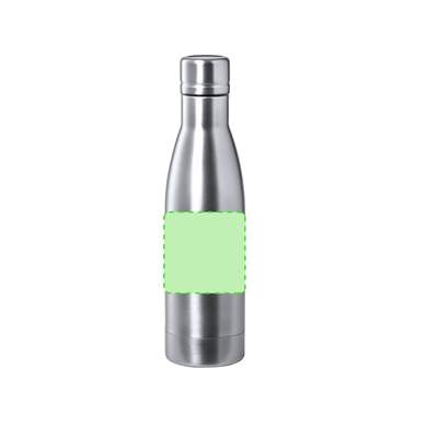 Isolierflasche Kungel, Silber: Auf der Vorderseite