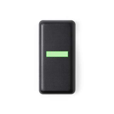 Powerbank Kiubert, Schwarz: Eine zentrierende Fläche