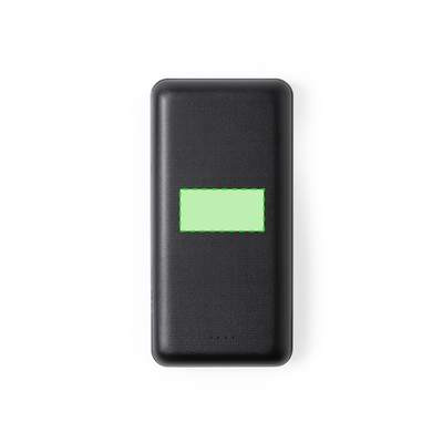 Powerbank Kiubert, Schwarz: Eine zentrierende Fläche