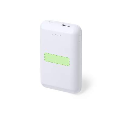 Powerbank Vekmar, Vit: Centrerad sida A