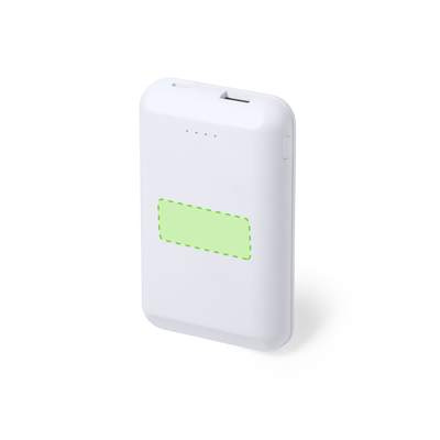 Powerbank Vekmar, Vit: Centrerad sida A