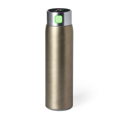Isolierflasche Kenay, Silber: An der Seite der Trommelkappe
