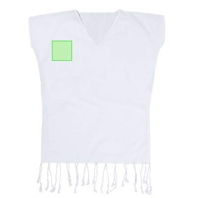Kaftan Roseux, WHITE: In the left chest pocket type