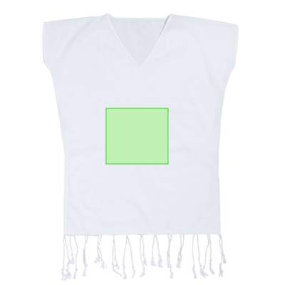 Kaftan Roseux, WHITE: On the chest