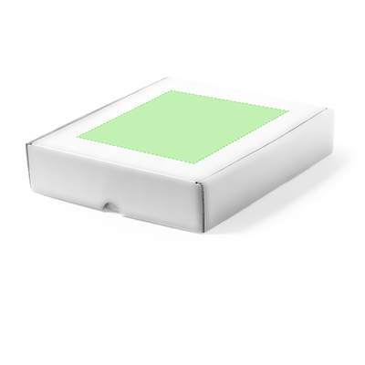 Geschenkbox Magdus, Weiss: Auf dem Deckel des Gehäuses