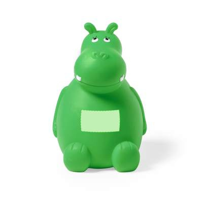 Spardose Hippo, Rot: Auf der Brust zentriert