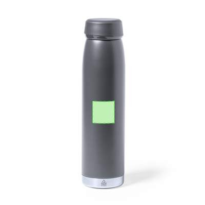 Isolierflasche Nimay, Grau: Auf die Front fokussiert