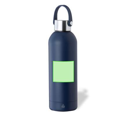 Isolierflasche Breidy, Marineblau: Auf die Front fokussiert