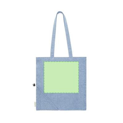 Faltbare Tasche Biyon, Blau: Zentrierung Fläche B