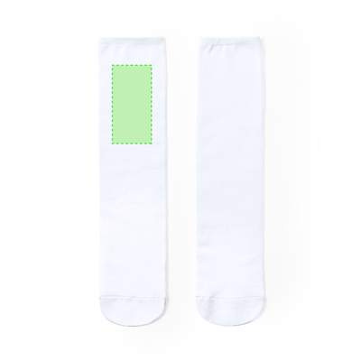 Sublimationssocke Sakam, Weiss: Socke 1 Seite A