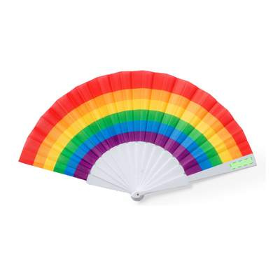 Handfächer Rupaul, Regenbogen: Im Stab