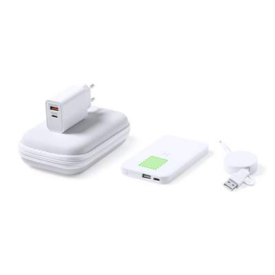 Powerbank-Set Cody, Weiss: In der Powerbank