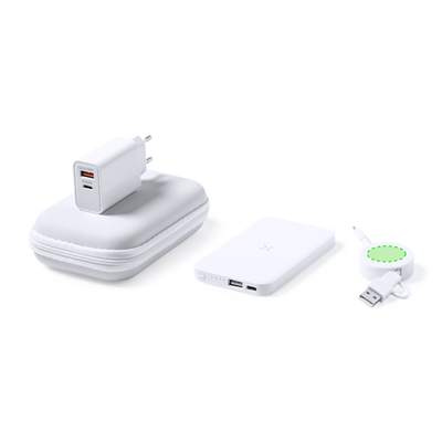 Powerbank-Set Cody, Weiss: Ladegerät