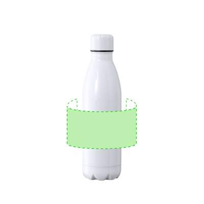 Sublimationsisolierte Flasche Varn, Weiss: Rund um die Trommel