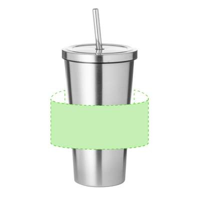 Isolierbecher Moder, Silber: Über Glas