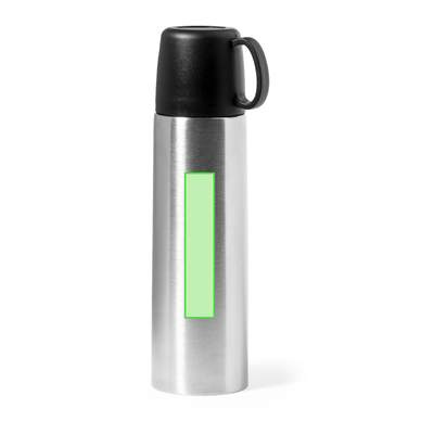 Thermosflasche Tibber, Silber: Auf die Front fokussiert