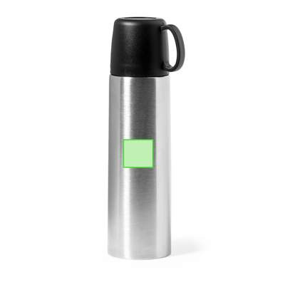 Thermosflasche Tibber, Weiss: Auf die Front fokussiert