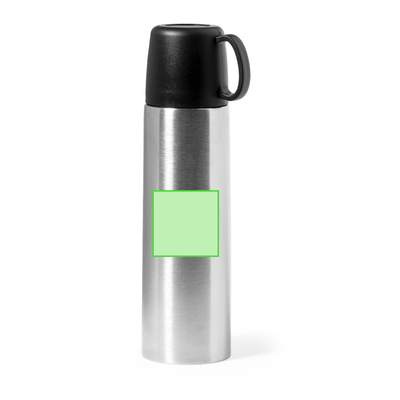 Thermosflasche Tibber, Weiss: Auf die Front fokussiert