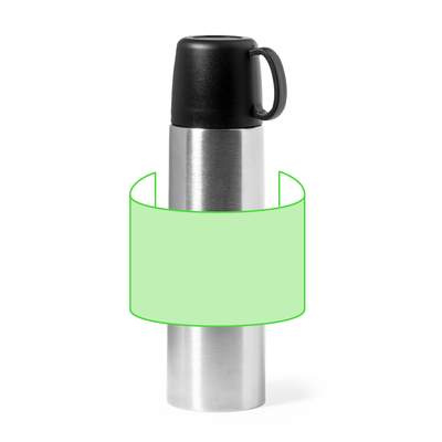 Thermosflasche Tibber, Rot: Rund um die Trommel