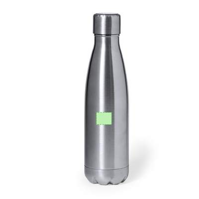 Isolierflasche Chuck, Silber: Auf die Front fokussiert