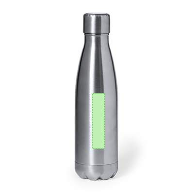 Isolierflasche Chuck, Silber: Auf die Front fokussiert