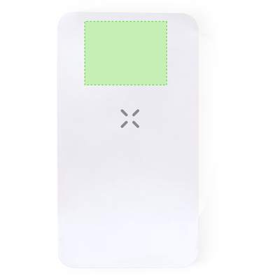 Powerbank Barry, Weiss: Teil der oberen Hauptfassade