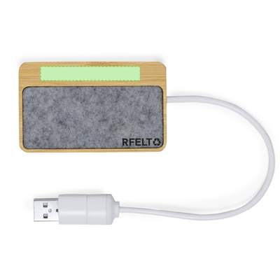 USB-Hub Barney, Grau: obere Zone