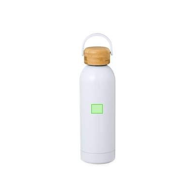Sublimationsisolierte Flasche Jano, Weiss: Bereich 2